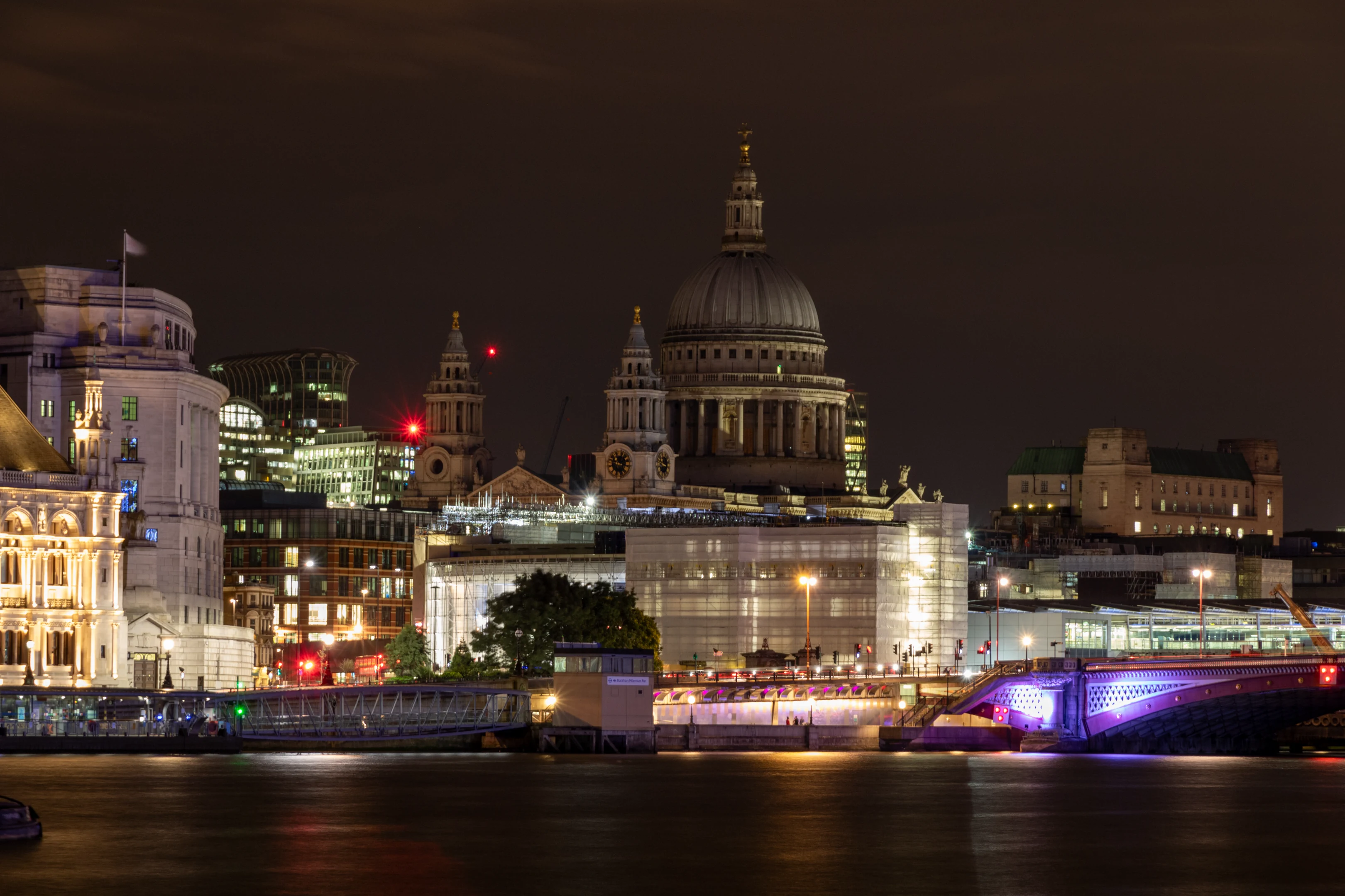 St Paul’s Cathedral, London, at night